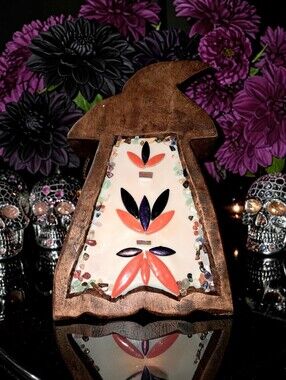 Hand Crafted , Wicked Worthy Wax, witchful thinking wood candle